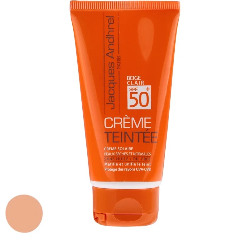 کرم ضدآفتاب SPF ژاک آندرل پاریس  بژ طبيعي  پوست خشک