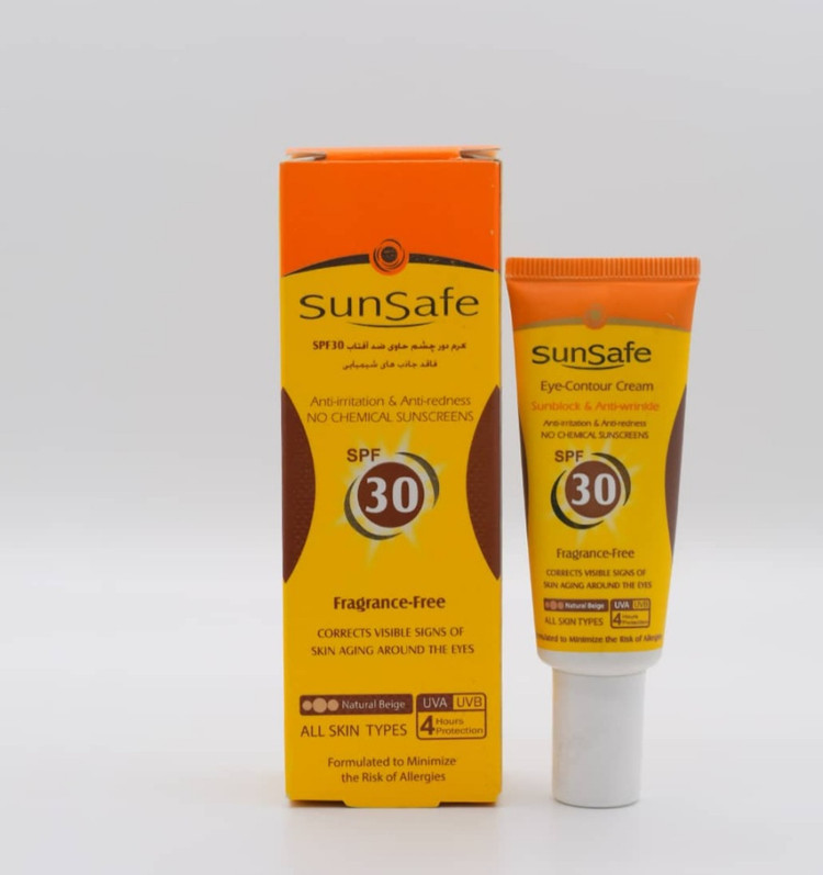 کرم دور چشم حاوی ضدآفتاب SPF30 بژه طبیعی